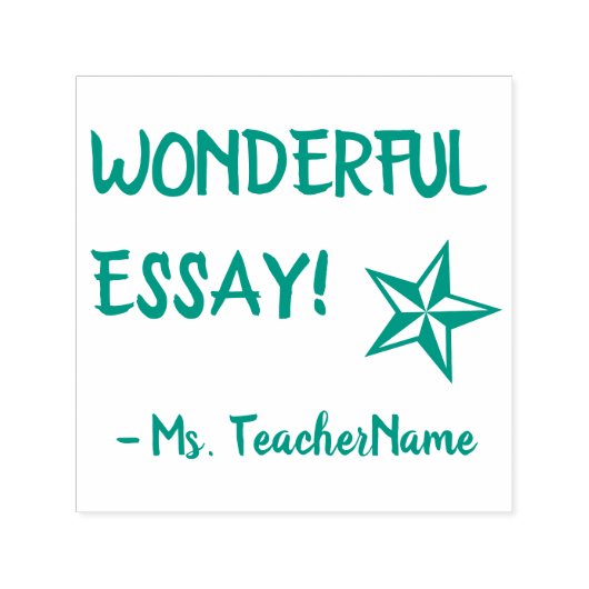 "WONDERFUL ESSAY!" Tutor Feedback Rubber Stempel (Design)