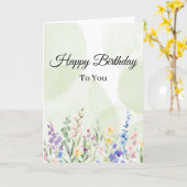 Wonderful Floral Birthday Card Kaart (Gele Bloem)