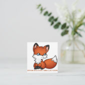 Wonderful fox vierkante visitekaartje (Staand voorkant)