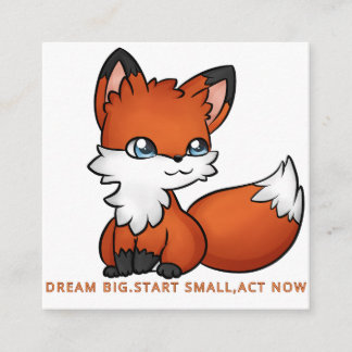Wonderful fox vierkante visitekaartje