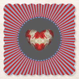 Wonderful Heart Collectie - grijs streep Kartonnen Onderzetters