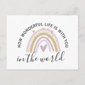 WONDERFUL LIFE positieve affirmatie regenboog Briefkaart (Voorkant)