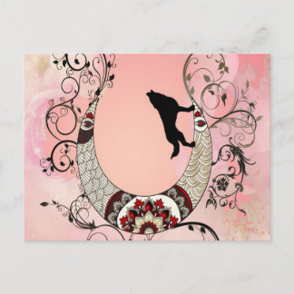 Wonderful mandala moon feestdagenkaart