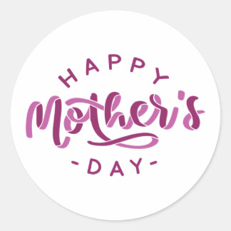 Wonderful motherday-design ronde sticker