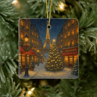Wonderful Paris Christmas streets Keramisch Ornament