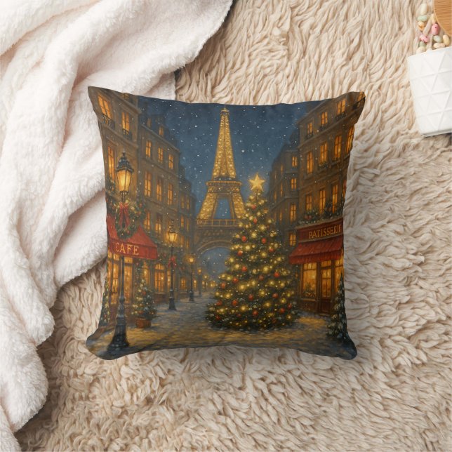 Wonderful Paris Christmas streets Kussen (Deken)