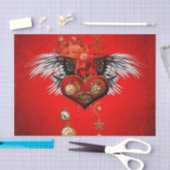 Wonderful steampunk heart tissuepapier (Craft)