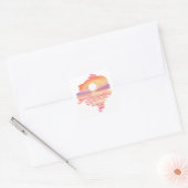  Wonderful Sunset Vierkante Sticker (Envelop)
