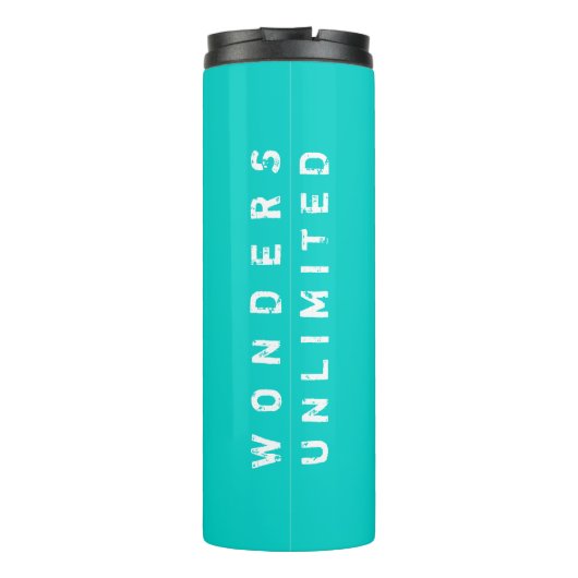 Wonderhussy Adventures Desert Badge Blauwgroen Thermosbeker (Achterkant)
