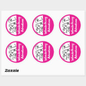 Wonderhussy Adventures Roze & Wit Peek-a-boo Ronde Sticker (Vel)