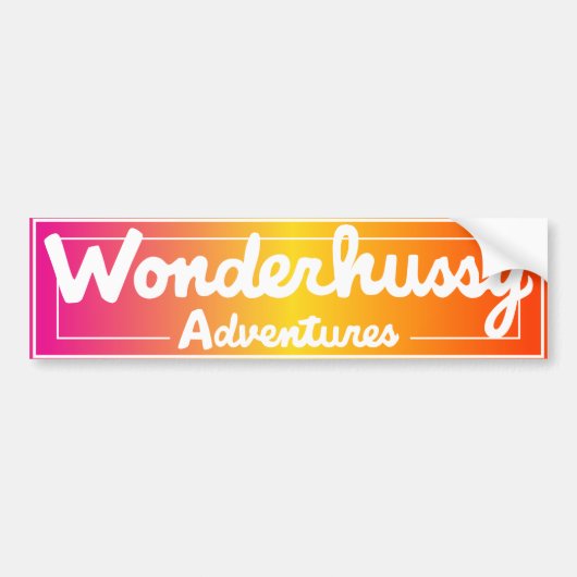 Wonderhussy Adventures Sunset Glory Bumpersticker (Voorkant)