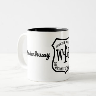 Wonderhussy Aventures B&W-woestijnbadge Tweekleurige Koffiemok