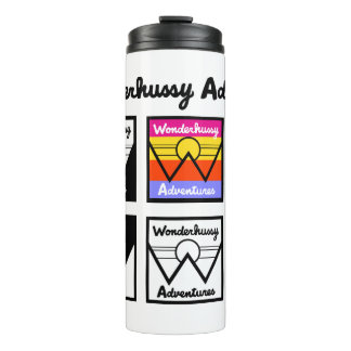 Wonderhussy avonturen die Logo herhalen Thermosbeker