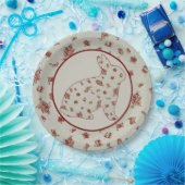 Wonderland 2 Konijn Papieren Bordje (Feest)