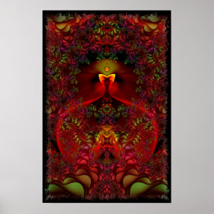 Wonderland Abstracte Psychedelic Fractal Art Poster