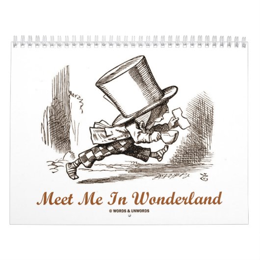 Wonderland Adventure Quottes and Afbeeldingen Cale Kalender (Hoes)