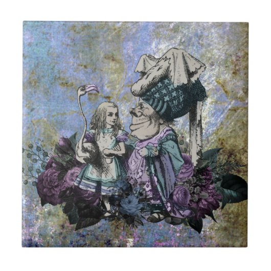Wonderland Alice Flamingo en Duchess Tegeltje (Voorkant)