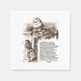 Wonderland Alice Humpty Dumpty Conversty Quote Servet