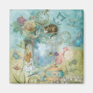 Wonderland - Alice in Wonderland Collage Magneet