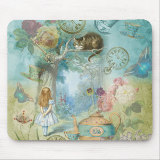 Wonderland - Alice in Wonderland Collage Muismat