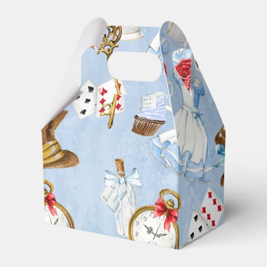 Wonderland Alice Pattern Bedankdoosjes (Voorkant Zijde)