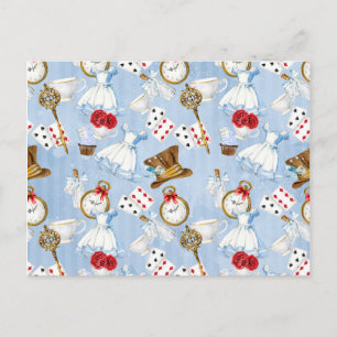 Wonderland Alice Pattern Briefkaart