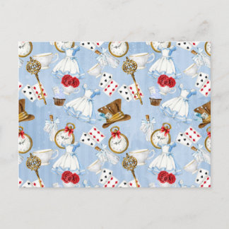 Wonderland Alice Pattern Briefkaart