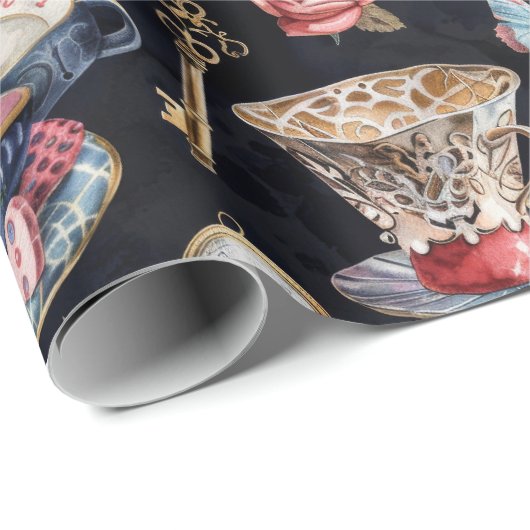 Wonderland Alice Pattern Cadeaupapier (Rol Hoek)