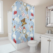 Wonderland Alice Pattern Douchegordijn (In situ)