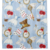 Wonderland Alice Pattern Douchegordijn (Voorkant)