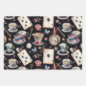 Wonderland Alice Pattern Inpakpapier Vel (Voorkant 2)
