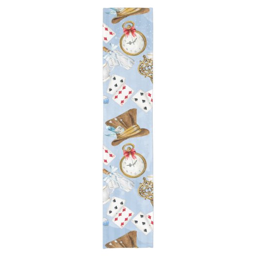 Wonderland Alice Pattern Korte Tafelloper (Voorkant)