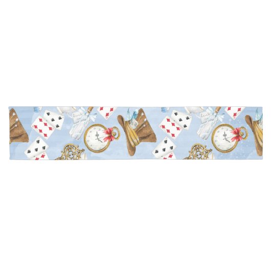 Wonderland Alice Pattern Korte Tafelloper (Horizontaal)