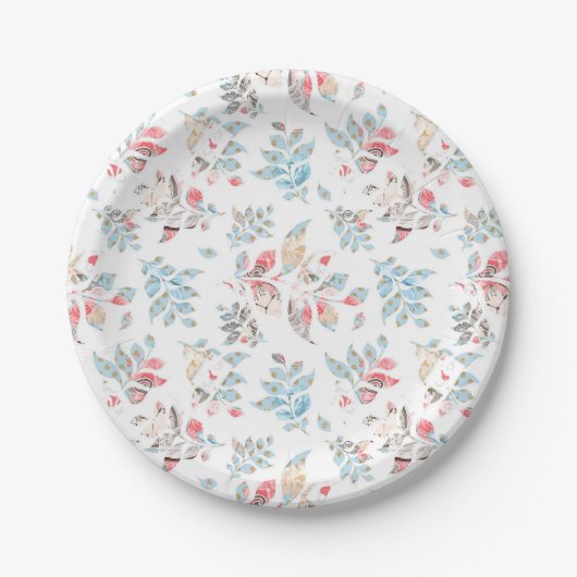 Wonderland Alice Pattern Papieren Bordje (Voorkant)