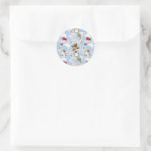Wonderland Alice Pattern Ronde Sticker (Tas)