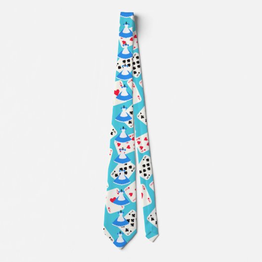 Wonderland Alice Pattern Stropdas (Voorkant)