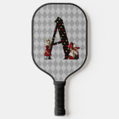 Wonderland Alice & Queen of Hearts Letter A Pickleball Paddle (Voorkant)