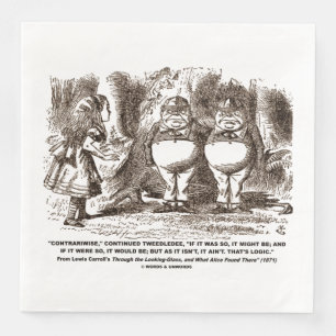 Wonderland Alice Tweedledum Tweedledee Logica Qte Servet
