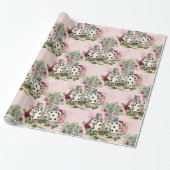 Wonderland Alice White Rabbit Blush  Cadeaupapier (Uitgerold)