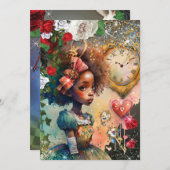 Wonderland Anniversaire Fête Invitation (Devant / Derrière)