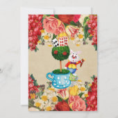 Wonderland Anniversaire Invitation (Dos)