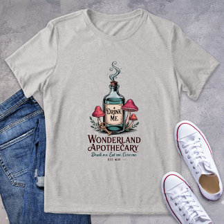 Wonderland Apotheker Logo Drink me Bookish Tri-Blend Shirt