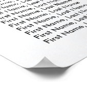 Wonderland Birds Deer Winter Wedding Seining Chart Poster (Hoek)