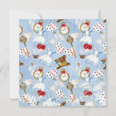 Wonderland Birthday Invitation Kaart (Achterkant)