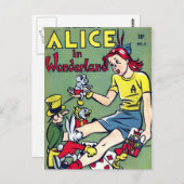 Wonderland Comic Book Briefkaart (Voorkant / Achterkant)