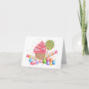 Wonderland Cupcake Notecard Kaart