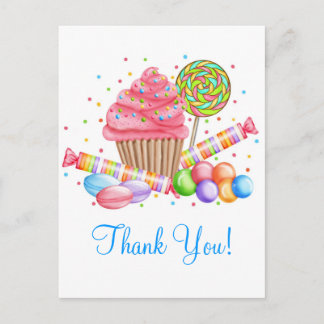 Wonderland Cupcake Snoep Lollipop Sweet Tarts Briefkaart
