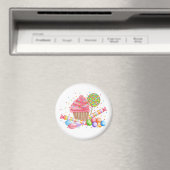 Wonderland Cupcake Snoep Lollipop Sweet Tarts Magneet (Insitu (Vaatwasser))