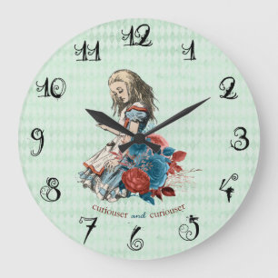 Wonderland Curiouser  Storybook Alice Quote Grote Klok