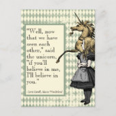 Wonderland dat ik geloof in jou Unicorn Briefkaart (Voorkant)